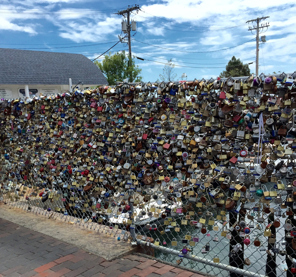 Fence full of locks