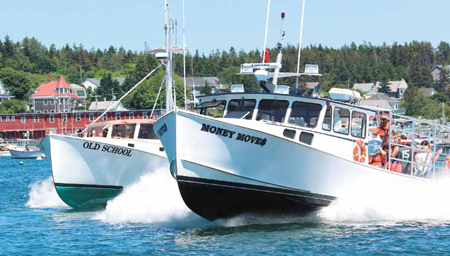 Lobster boats Old School and Money Move$ racing.